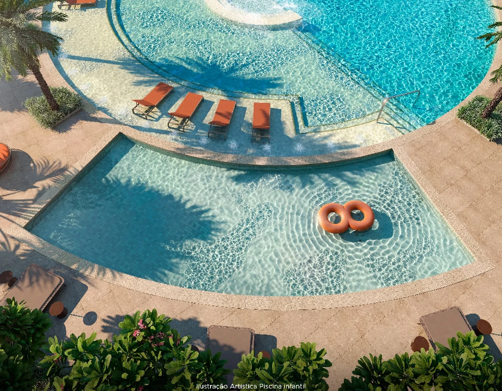 Piscina infantil — ilustração artística